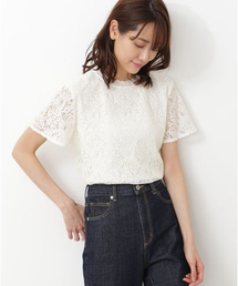 NATURAL BEAUTY BASIC | スタンドレースブラウス(シャツ/ブラウス)