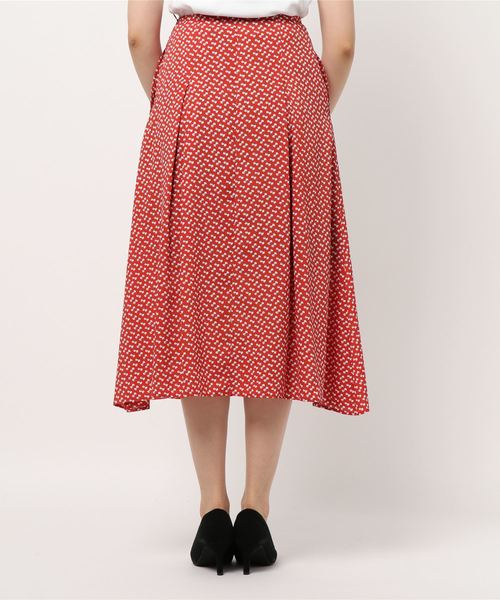 IENA（イエナ）の「フェザープリントスカート◆（スカート・レディース・レッド・38/34/36）」の3枚目の写真