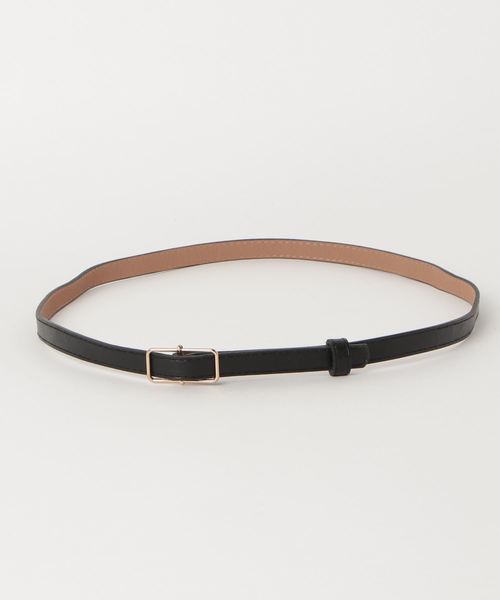 Libby&Rose(リビーアンドローズ)の「スクエアバックルナローベルト(ベルト・レディース・ベージュ/ブラウン/キャメル/ブラック×シルバー/ブラック×ゴールド・FREE)」の19枚目の写真