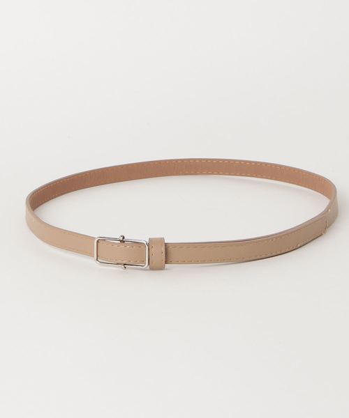 Libby&Rose(リビーアンドローズ)の「スクエアバックルナローベルト(ベルト・レディース・ベージュ/ブラウン/キャメル/ブラック×シルバー/ブラック×ゴールド・FREE)」の17枚目の写真
