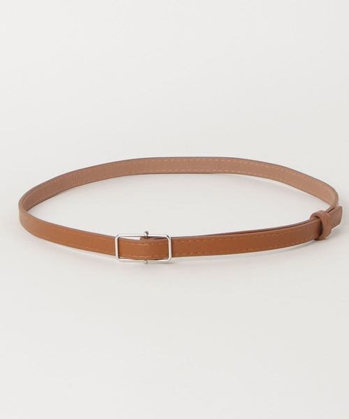 Libby&Rose(リビーアンドローズ)の「スクエアバックルナローベルト(ベルト・レディース・ベージュ/ブラウン/キャメル/ブラック×シルバー/ブラック×ゴールド・FREE)」の16枚目の写真