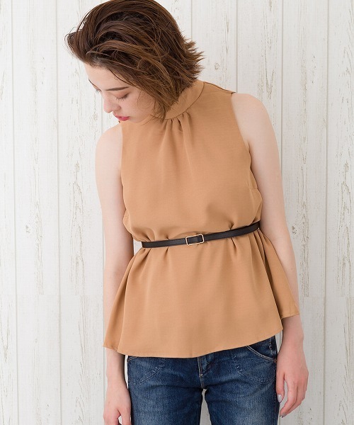 Libby&Rose(リビーアンドローズ)の「スクエアバックルナローベルト(ベルト・レディース・ベージュ/ブラウン/キャメル/ブラック×シルバー/ブラック×ゴールド・FREE)」の9枚目の写真