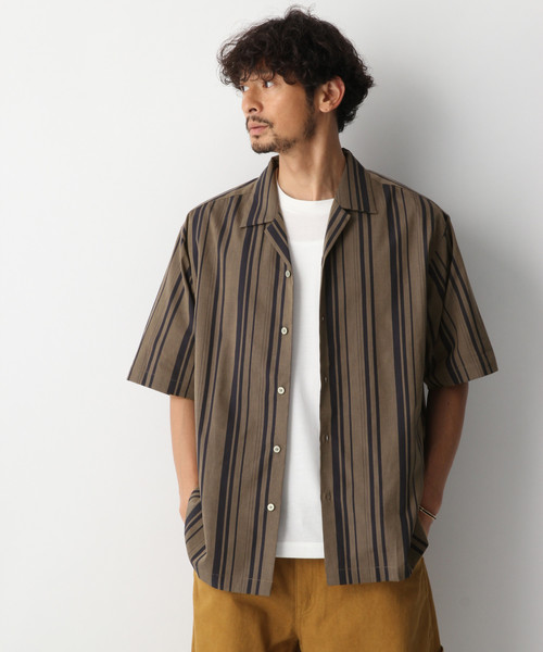 GLOBAL WORK（グローバルワーク）の「ランダムストライプシャツ/843403（シャツ/ブラウス・メンズ・オレンジ系その他2/ネイビー/ホワイト・LARGE/SMALL/MEDIUM/X-LARGE）」の7枚目の写真