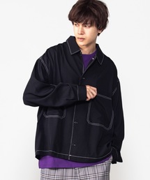 WEGO | WEGO/カラーステッチビッグシルエットシャツ(シャツ/ブラウス)