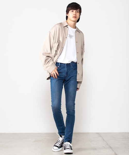 WEGO（ウィゴー）の「WEGO/カラーステッチビッグシルエットシャツ（シャツ/ブラウス・メンズ・ベージュ/ブラウン/ブラック/パープル・MEDIUM/LARGE）」の18枚目の写真