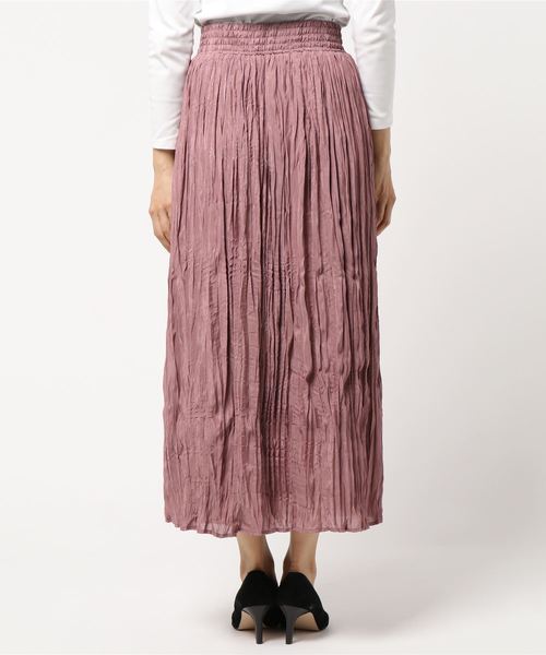 natural couture（ナチュラルクチュール）の「シャイニークリンクルスカート（スカート・レディース・ピンク/ベージュ/ミント/キャメル・FREE）」の6枚目の写真