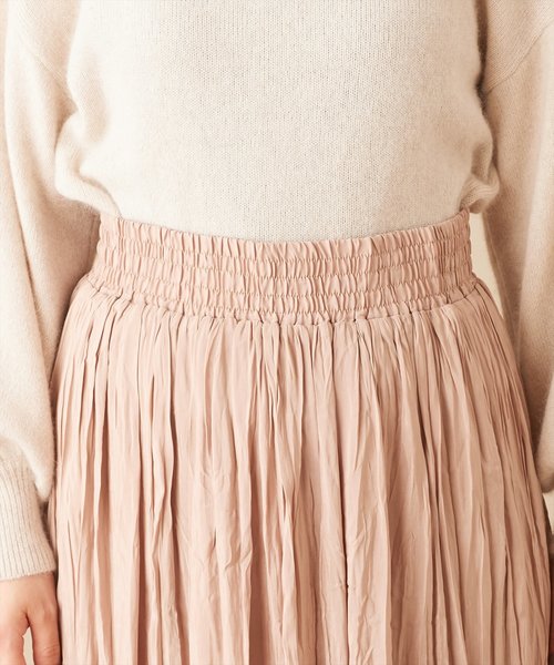 natural couture（ナチュラルクチュール）の「シャイニークリンクルスカート（スカート・レディース・ピンク/ベージュ/ミント/キャメル・FREE）」の9枚目の写真