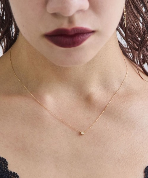 JUPITER(ジュピター)の「【K18】一粒ダイヤモンドネックレス/金属アレルギー対応<動画あり><全長41cm(調整した時の長さ37.5㎝)>(ネックレス・レディース・イエローゴールド・FREE)」の12枚目の写真