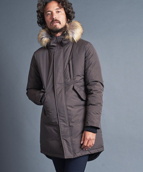 Magine（マージン）の「【Magine】NYLON FUR DOWN MODS COAT：ナイロン