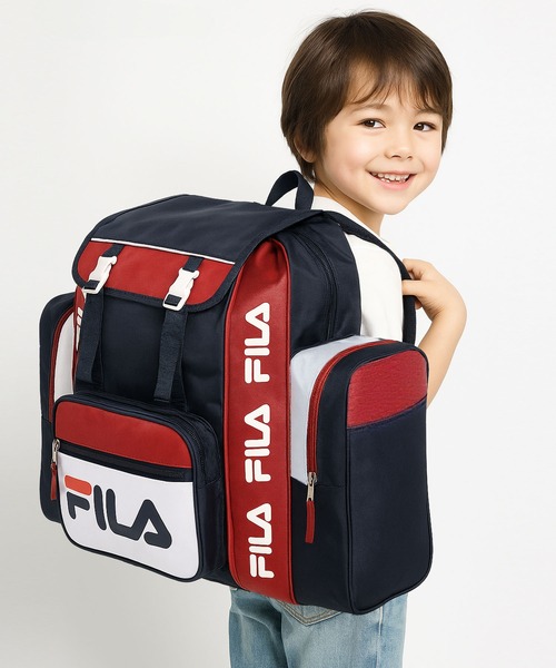 FILA(フィラ)の「FILA/フィラ キッズ リュックサック 大容量 50L ICカード収納付き 修学旅行 キャンプ 拡張 バックパック サブリュック(バックパック/リュック・キッズ・ブラック/ネイビー/ブラック×パープル/グリーン/ブラック系その他/ブラック系その他2/その他・FREE)」の14枚目の写真