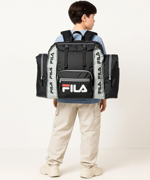 FILA(フィラ)の「FILA/フィラ キッズ リュックサック 大容量 50L ICカード収納付き 修学旅行 キャンプ 拡張 バックパック サブリュック(バックパック/リュック・キッズ・ブラック/ネイビー/ブラック×パープル/グリーン/ブラック系その他/ブラック系その他2/その他・FREE)」の15枚目の写真