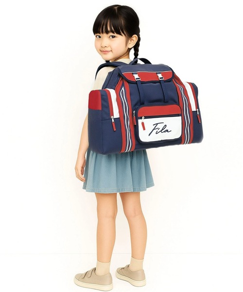 FILA(フィラ)の「FILA/フィラ キッズ リュックサック 大容量 50L ICカード収納付き 修学旅行 キャンプ 拡張 バックパック サブリュック(バックパック/リュック・キッズ・ブラック/ネイビー/ブラック×パープル/グリーン/ブラック系その他/ブラック系その他2/その他・FREE)」の13枚目の写真