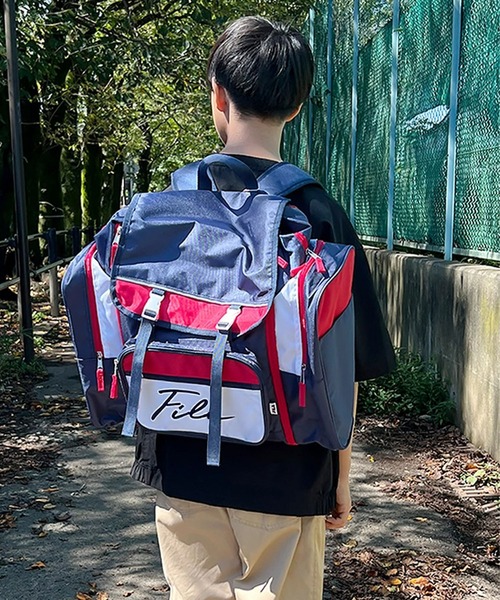FILA(フィラ)の「FILA/フィラ キッズ リュックサック 大容量 50L ICカード収納付き 修学旅行 キャンプ 拡張 バックパック サブリュック(バックパック/リュック・キッズ・ブラック/ネイビー/ブラック×パープル/グリーン/ブラック系その他/ブラック系その他2/その他・FREE)」の18枚目の写真