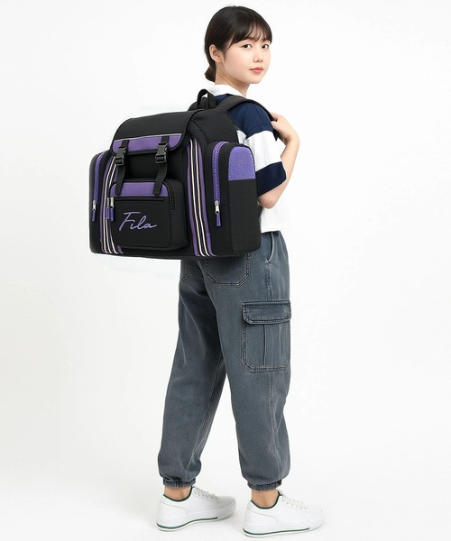 FILA(フィラ)の「FILA/フィラ キッズ リュックサック 大容量 50L ICカード収納付き 修学旅行 キャンプ 拡張 バックパック サブリュック(バックパック/リュック・キッズ・ブラック/ネイビー/ブラック×パープル/グリーン/ブラック系その他/ブラック系その他2/その他・FREE)」の20枚目の写真