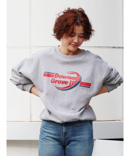 Ungrid（アングリッド）の「グラフィックプリントスウェット（スウェット・レディース・ライトグレー/パープル/オフホワイト・FREE）」の2枚目の写真