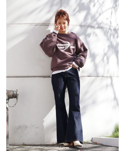 Ungrid（アングリッド）の「グラフィックプリントスウェット（スウェット・レディース・ライトグレー/パープル/オフホワイト・FREE）」の12枚目の写真