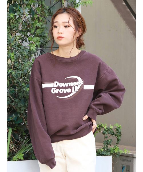 Ungrid（アングリッド）の「グラフィックプリントスウェット（スウェット・レディース・ライトグレー/パープル/オフホワイト・FREE）」の4枚目の写真