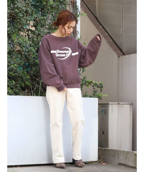 Ungrid（アングリッド）の「グラフィックプリントスウェット（スウェット・レディース・ライトグレー/パープル/オフホワイト・FREE）」の7枚目の写真