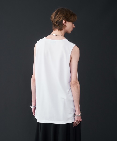 KUUUPY（クーピー）の「Seed Stitches layered Tank top - 鹿の子レイヤードタンクトップ（タンクトップ・メンズ・ホワイト/ブラック/チャコールグレー・SMALL/MEDIUM/LARGE/X-LARGE）」の9枚目の写真