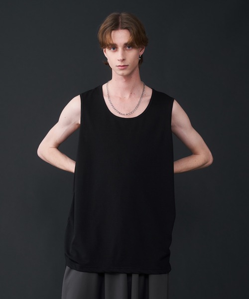 KUUUPY（クーピー）の「Seed Stitches layered Tank top - 鹿の子レイヤードタンクトップ（タンクトップ・メンズ・ホワイト/ブラック/チャコールグレー・SMALL/MEDIUM/LARGE/X-LARGE）」の11枚目の写真