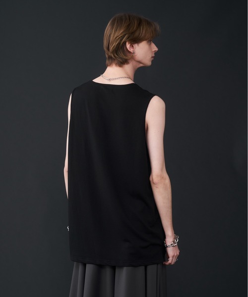 KUUUPY（クーピー）の「Seed Stitches layered Tank top - 鹿の子レイヤードタンクトップ（タンクトップ・メンズ・ホワイト/ブラック/チャコールグレー・SMALL/MEDIUM/LARGE/X-LARGE）」の15枚目の写真