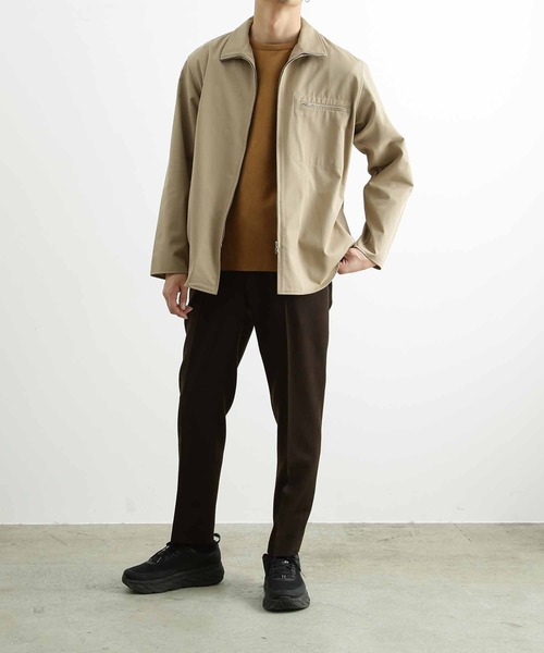 ADAM ET ROPE'（アダムエロペ）の「ハイネック オーバーサイズシャツ（シャツ/ブラウス・メンズ・チャコールグレー/ベージュ系その他・S/M/L）」の5枚目の写真