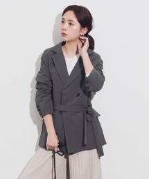 Aunt Marie's | AUNT MARIE'S ベルト付きダブルテーラードジャケット(テーラードジャケット)