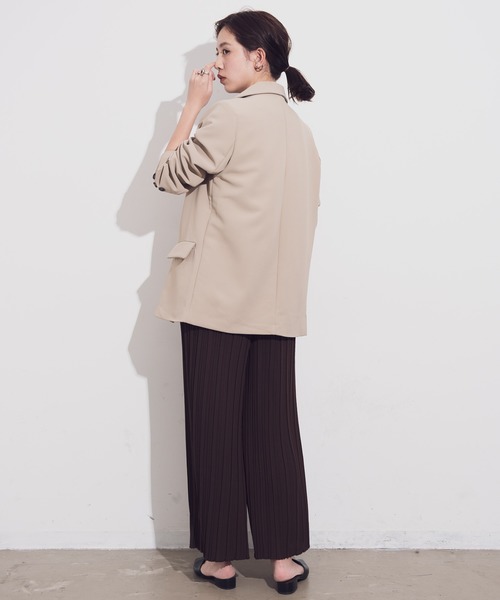 Aunt Marie's(アントマリーズ)の「AUNT MARIE'S ベルト付きダブルテーラードジャケット(テーラードジャケット・レディース・ブラック/グリーン/ナチュラル・FREE)」の18枚目の写真