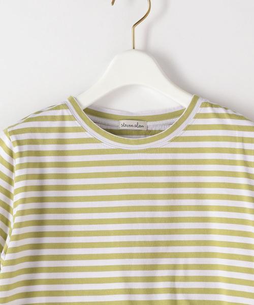 Steven Alan（スティーブンアラン）の「＜Steven Alan＞COTTON BORDER CREW NECK PULLOVER/Tシャツ（Tシャツ/カットソー・レディース・ターコイズブルー/ライム・FREE）」の7枚目の写真