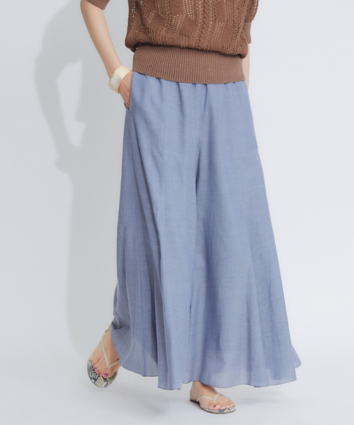 qualite（カリテ）の「エアーマーメイドフレアーパンツ（その他パンツ・レディース・ベージュ/イエロー/ネイビー・36/38）」の3枚目の写真