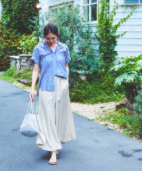 qualite（カリテ）の「エアーマーメイドフレアーパンツ（その他パンツ・レディース・ベージュ/イエロー/ネイビー・36/38）」の6枚目の写真