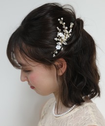 Catherine Cottage | バロックパールフラワーコーム(その他ヘアアクセサリー)
