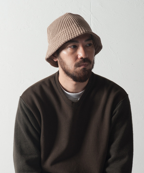 RACAL（ラカル）の「Knit Bucket Hat Down Brim / ニットバケットハット ダウンブリム（ハット・メンズ・グレー/アイボリー/ブラック/ベージュ/パープル/ブラウン・FREE）」の20枚目の写真