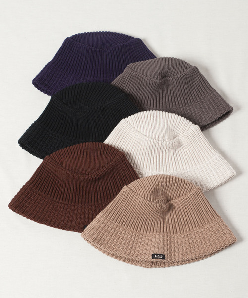 RACAL（ラカル）の「Knit Bucket Hat Down Brim / ニットバケットハット ダウンブリム（ハット・メンズ・グレー/アイボリー/ブラック/ベージュ/パープル/ブラウン・FREE）」の18枚目の写真