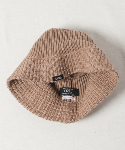 RACAL（ラカル）の「Knit Bucket Hat Down Brim / ニットバケットハット ダウンブリム（ハット・メンズ・グレー/アイボリー/ブラック/ベージュ/パープル/ブラウン・FREE）」の13枚目の写真