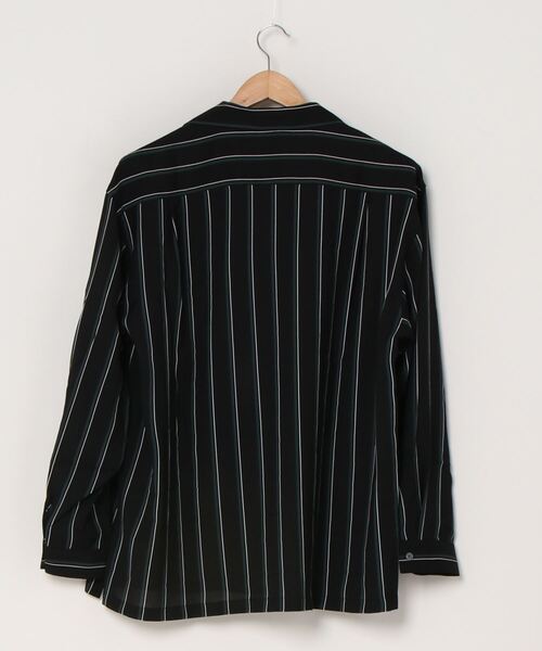 WEGO(ウィゴー)の「WEGO/クラブストライプ開襟シャツ(シャツ/ブラウス・メンズ・ブラック系その他4/ベージュ系その他4・MEDIUM/LARGE)」の6枚目の写真