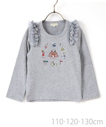 panpantutu（パンパンチュチュ）の「フリルショルダートップス(長袖)/サーカス(110-130cm)（Tシャツ/カットソー・キッズ）」