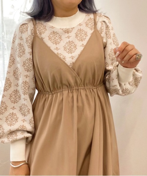 apres jour(アプレジュール)の「ジャガード柄ニット【ZOZOTOWN限定アイテム】(ニット/セーター・レディース・アイボリー/ブラック/モカ・フリー)」の4枚目の写真