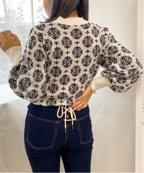 apres jour(アプレジュール)の「ジャガード柄ニット【ZOZOTOWN限定アイテム】(ニット/セーター・レディース・アイボリー/ブラック/モカ・フリー)」の10枚目の写真