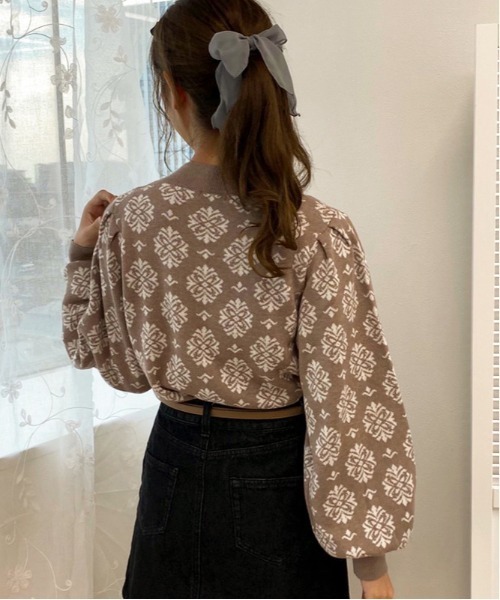 apres jour(アプレジュール)の「ジャガード柄ニット【ZOZOTOWN限定アイテム】(ニット/セーター・レディース・アイボリー/ブラック/モカ・フリー)」の14枚目の写真