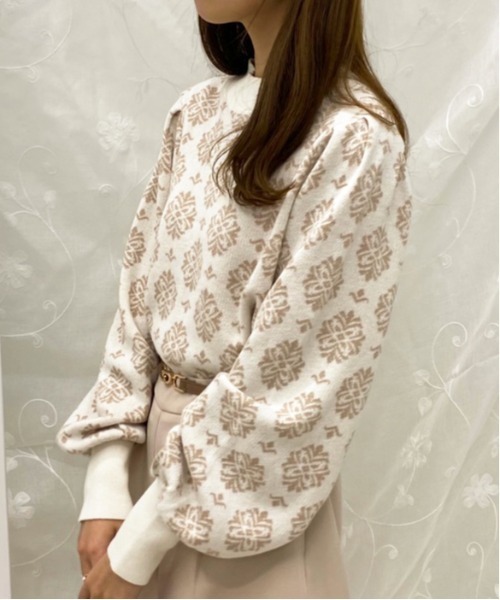 apres jour(アプレジュール)の「ジャガード柄ニット【ZOZOTOWN限定アイテム】(ニット/セーター・レディース・アイボリー/ブラック/モカ・フリー)」の17枚目の写真