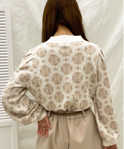 apres jour(アプレジュール)の「ジャガード柄ニット【ZOZOTOWN限定アイテム】(ニット/セーター・レディース・アイボリー/ブラック/モカ・フリー)」の18枚目の写真