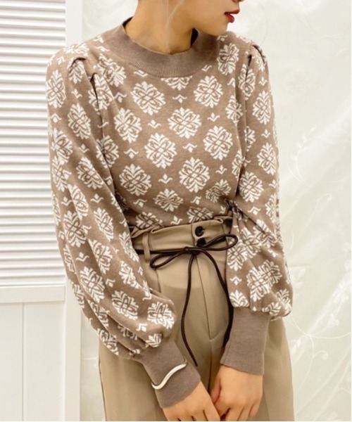 apres jour(アプレジュール)の「ジャガード柄ニット【ZOZOTOWN限定アイテム】(ニット/セーター・レディース・アイボリー/ブラック/モカ・フリー)」の21枚目の写真