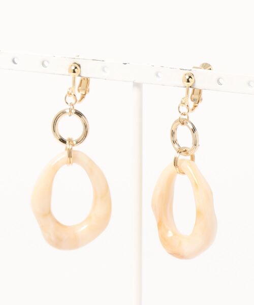 apres jour mignon（アプレジュールミニョン）の「【apresjour mignon×ARIAZ】ニュアンスカラーストーンイヤリング（イヤリング・レディース・ホワイト/ライトブルー/ダークブラウン/ベージュ/パープル/オフホワイト/アイボリー/ライトブラウン/キャメル/ピンクベージュ/ライトピンク・ONESIZE）」の17枚目の写真