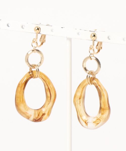 apres jour mignon（アプレジュールミニョン）の「【apresjour mignon×ARIAZ】ニュアンスカラーストーンイヤリング（イヤリング・レディース・ホワイト/ライトブルー/ダークブラウン/ベージュ/パープル/オフホワイト/アイボリー/ライトブラウン/キャメル/ピンクベージュ/ライトピンク・ONESIZE）」の19枚目の写真