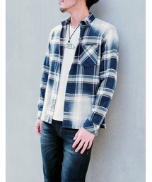 NICOLE CLUB FOR MEN | デニムチェックシャツ(シャツ/ブラウス)