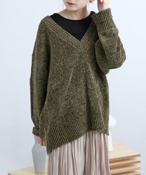 セール Vネックベロアモールセーター ニット セーター Sense Of Place By Urban Research センスオブプレイスバイアーバンリサーチ のファッション通販 Zozotown