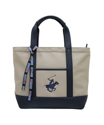 【Beverly Hills Polo Club/ビバリーヒルズポロクラブ】ワンポイントポニー刺繍PUレザートートバッグL