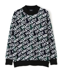 パーリーゲイツ　ロゴパターン 長袖セーター サイズ：1 PEARLY GATES パーリーゲイツ 長袖ニットセーター