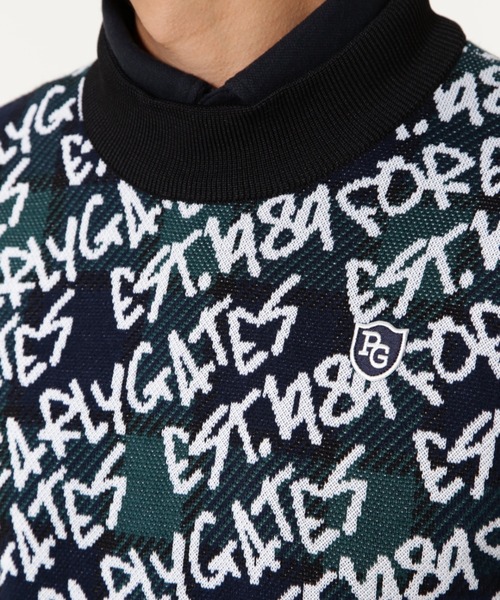 パーリーゲイツ  落書きニット PEARLY GATES（パーリーゲイツ）の「【PEARLY GATES】落書き